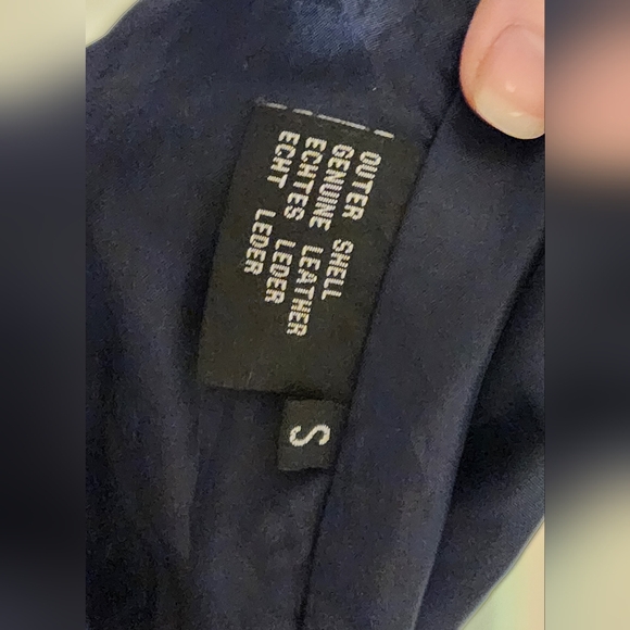 Genuine Leather, Navy Blue Dress Vest - Picture 4 of 6